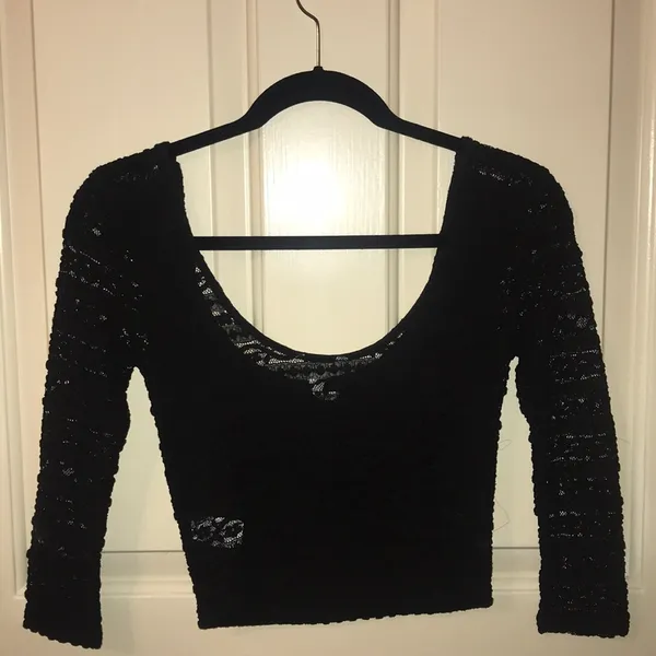 Bethany Mota Black Lace Crop Top - Image 3