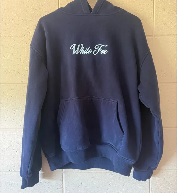 White Fox Boutique Hoodie Navy Blue - Image 3