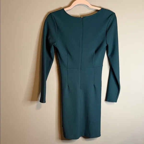 Abercrombie & Fitch Green Ring-Front Long Sleeve Mini Dress XS NWT Wedding Guest - Image 5