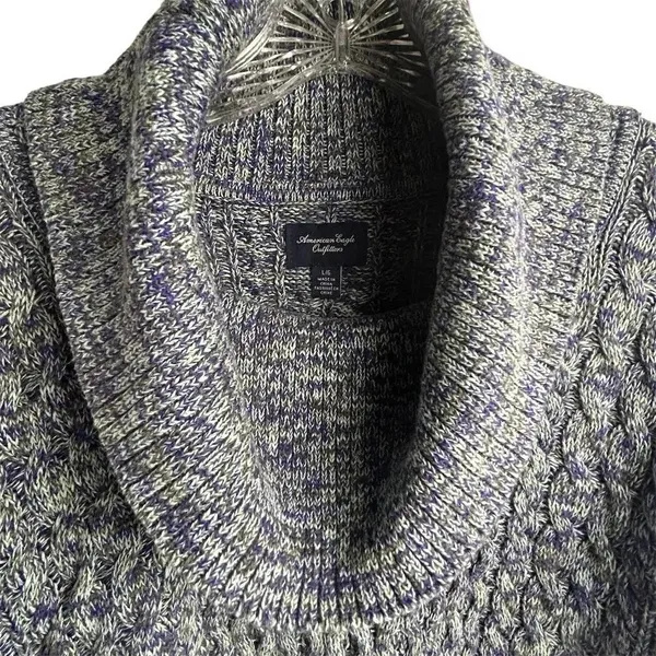American Eagle Women's Cowl Neck Chunky Knit‎ Sweater Size L Multicolor - Image 13