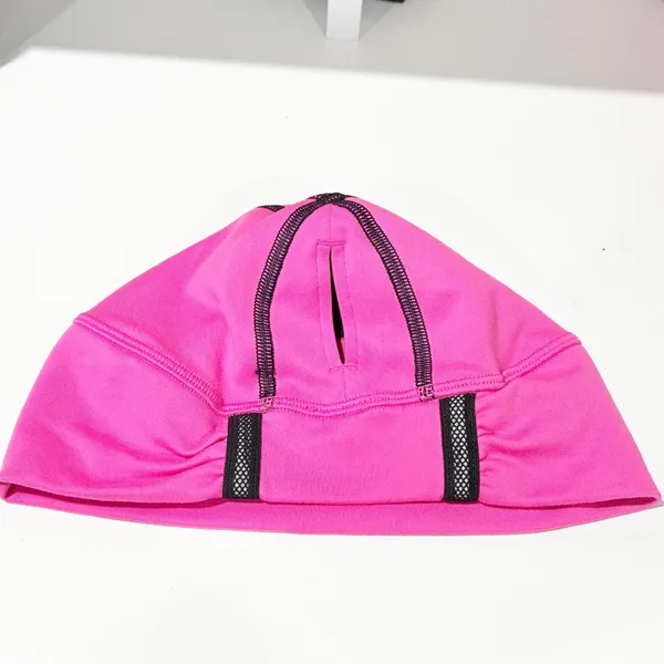 Lululemon‎ Hot Pink Ponytail Hole Athletic Stretch Cap One Size - Image 2