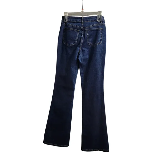 Cider Flare Leg Jeans Dark‎ Wash Denim High Rise Bootcut Women's Size - Image 5
