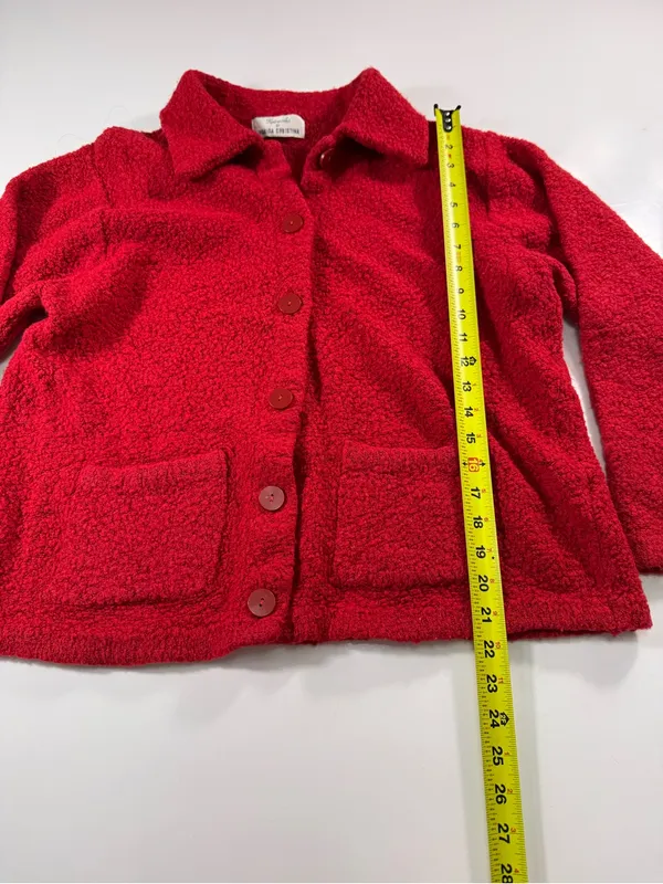 Knitworks Women's Red Button Front Sweater Size L - Image 3