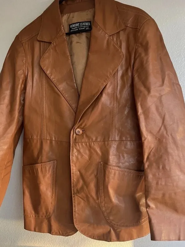 Vintage Blazer Women’s Sz 40 genuine Lined leather jacket made in Uruguay - Image 9