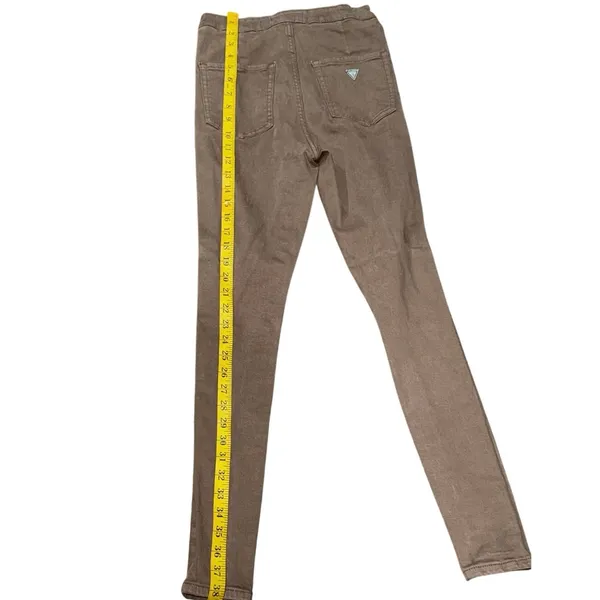 GUESS Ultra High Rise Cropped Skinny Pants Women’s Size 27 Taupe Brown Stretch - Image 15