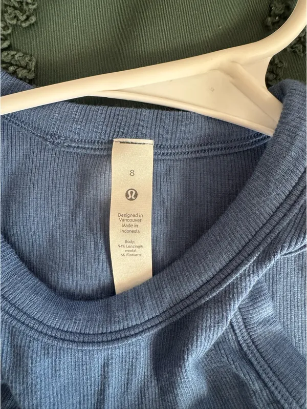 Lululemon Tank dusty blue hold tight crop tank - Image 2