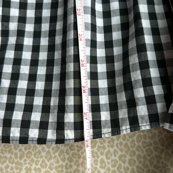 ASOS Cold Shoulder Black & White Plaid Long Sleeve Top - Image 12