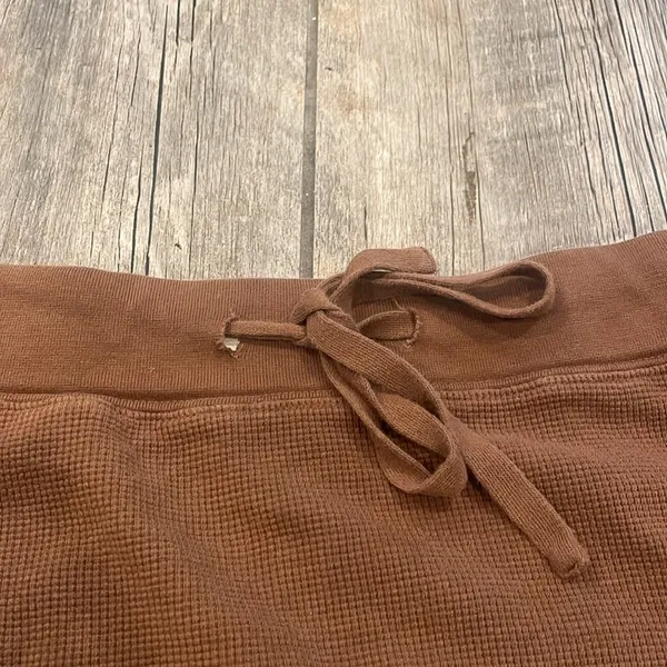 Brandy Melville Brown Skater Mini Skirt with Tie Front - Image 4
