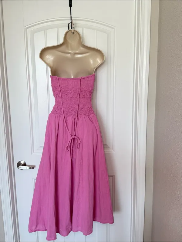 Free People Small Sparkling Moment Midi Barbiecore Y2K Fairycore McBling Dress - Image 5