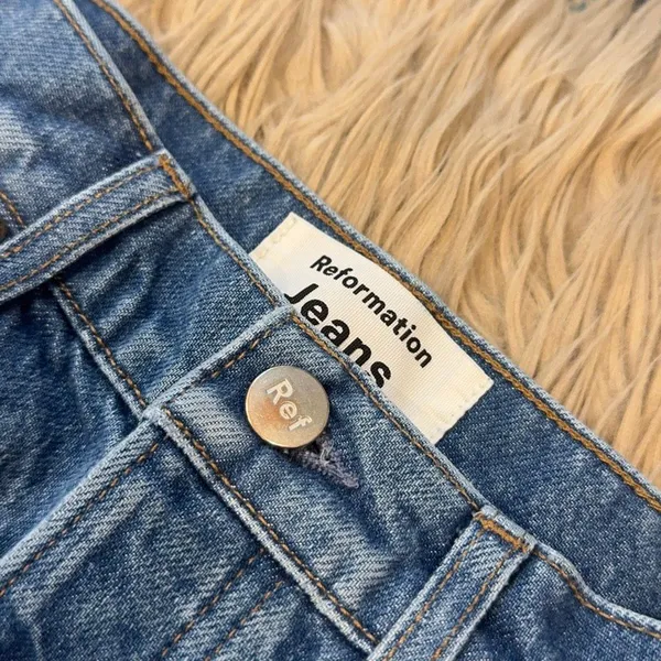 Reformation cynthia high rise straight jeans size 24 - Image 2