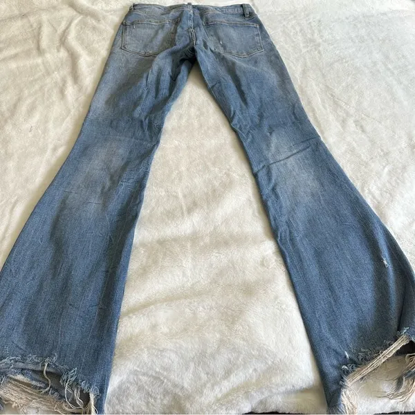 Zara Light Wash High Rise Flare Jeans Women's Size 4 - Image 12
