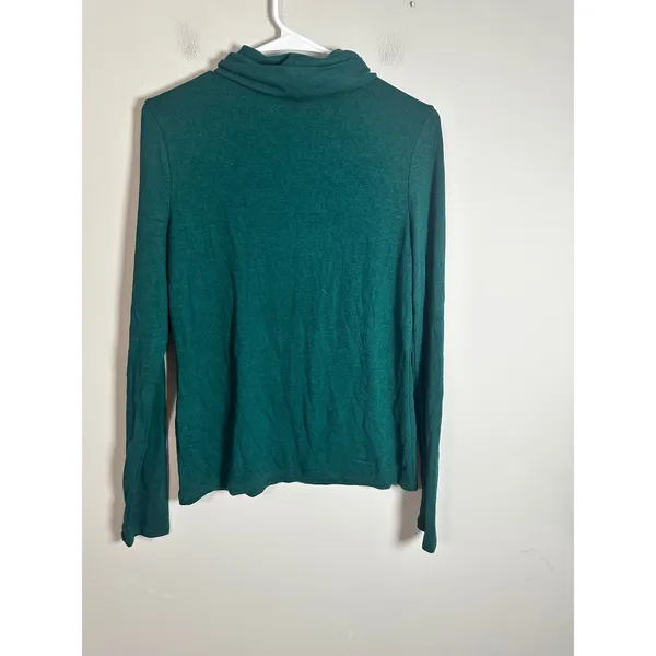 Banana Republic Soft‎ Luxe Turtleneck Top Forest Dweller Green Size M - Image 6