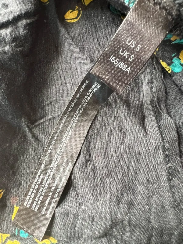 ANTHROPOLOGIE Black Motif Flounced Maxi Lounge Dress - Image 6