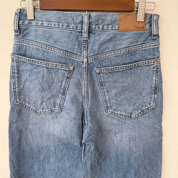 Madewell Women's The Rail Straight Jean‎ AC2 Reston Wash Rigid Size 25 - Image 8