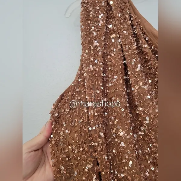 Retrofete Myles Sequin Top in Bronze - Image 5