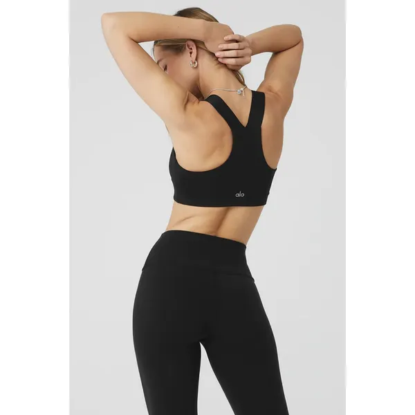 Alo Yoga AIRBRUSH REV IT UP BRA Black NWT XS - Image 2