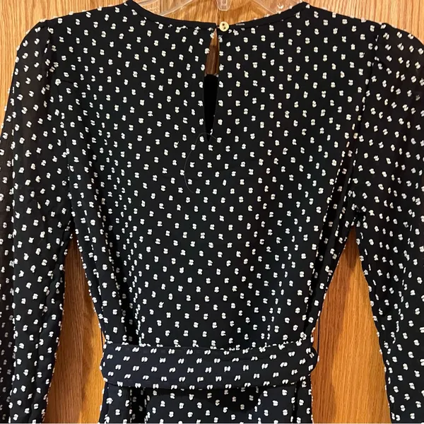 Ann Taylor‎ Clip Belted Mock Neck Shift Dress Night Sky Navy Blue Size 2 Petite - Image 14