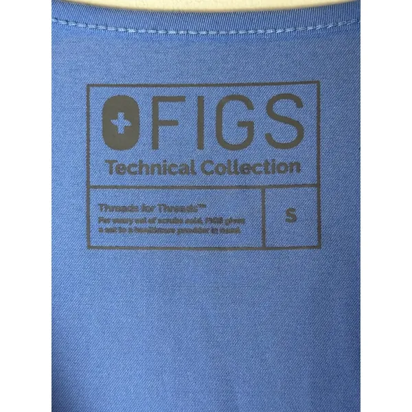 Figs Shirt Women Small Blue Casma‎ Three Pocket Short Sleeve Scrub Top Medical - Image 9