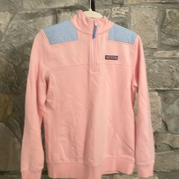 EUC Vineyard Vines Pink 3/4 Zip XS Cute! - Image 2