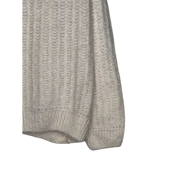 Zara‎ Women's Sweater Shawl Chunky Snap Buttons Long Sleeve Cream Sz. 13-14 - Image 2