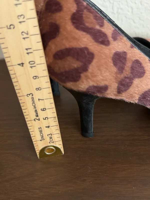 Comfort plus Leopard Print Pointed Toe Women's Pumps - Brown 9 - Image 8