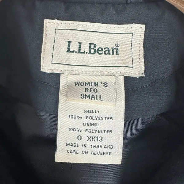 L.L.Bean Womens Small‎ Black Full Zip Snap Long Jacket Removeable Liner Outdoor - Image 8