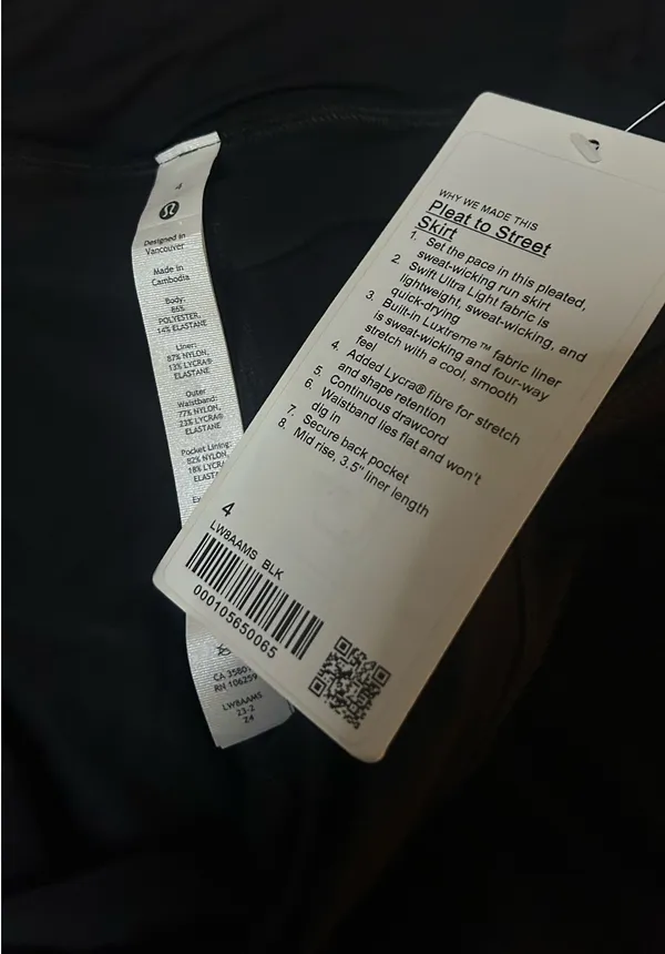 Lululemon Pleat To Street Skirt Black - Image 8