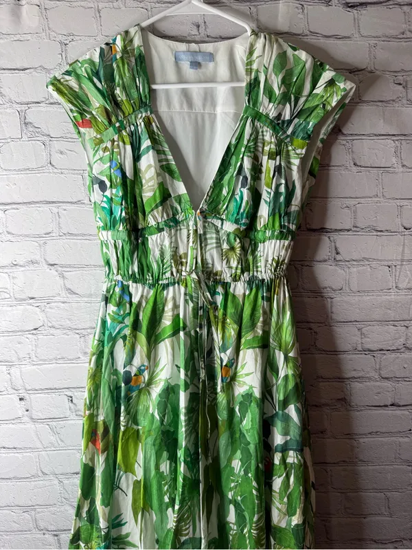 Antonio Melani Victoria tropical print v neck maxi dress size 0 - Image 3