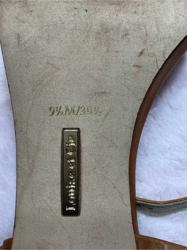 Louise et Cie Cognac Leather Ankle-Strap Block Heels - Image 6