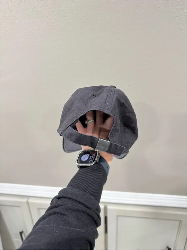 adidas Black Logo Patch Dad Hat - Image 3