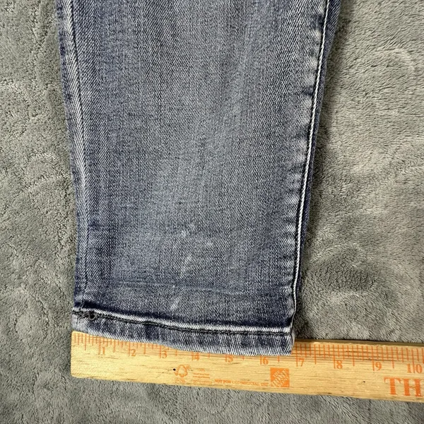 Judy Blue Jeans Womens 11/30 Blue Boyfriend Fit Destroyed Bleach Splatter Denim - Image 13