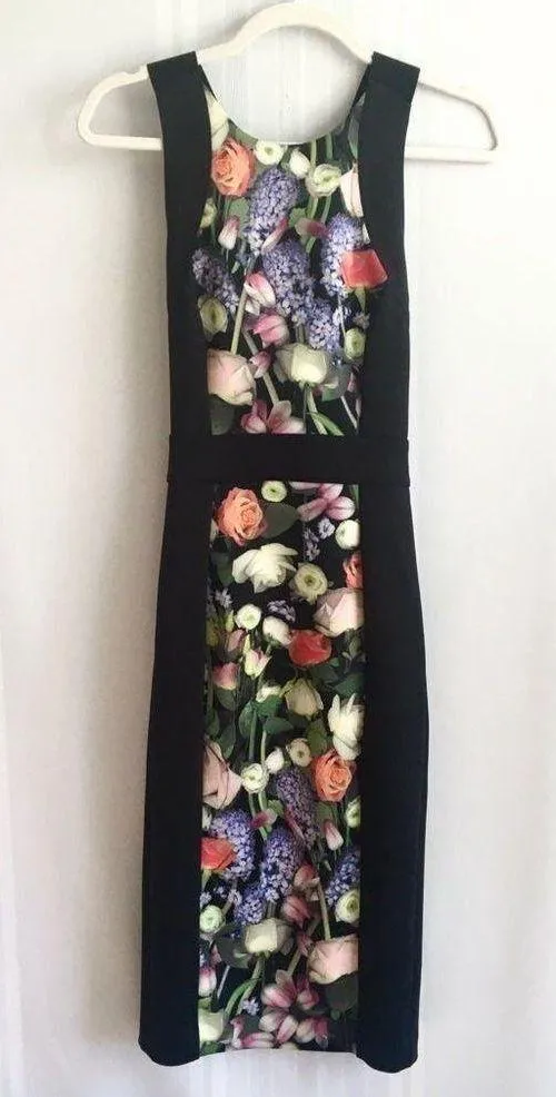 Ted Baker Akva Kensington Floral Bodycon Dress XXS - Image 3