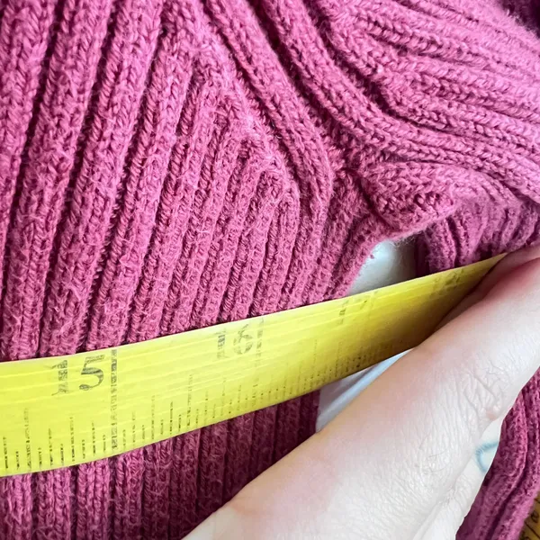 J.Crew Pink Ribbed Sweater Buckle Belt Soft Classic Preppy Coquette‎ Medium - Image 5