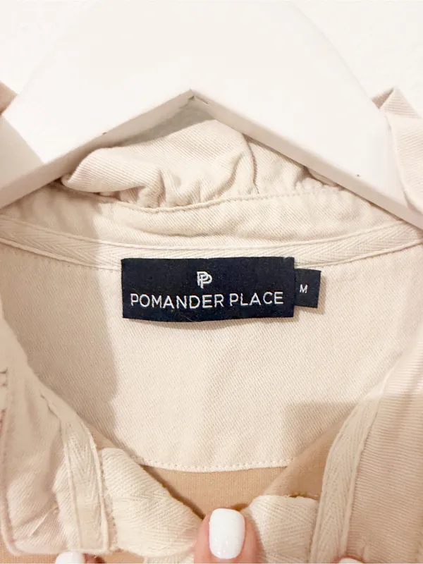 Pomander Place By Tuckernuck Charlotte French Terry Dress Beige Tan Size Medium - Image 5