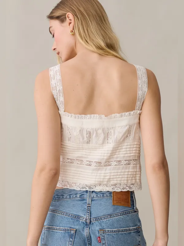 NWT Few Moda Misty Top size 2 Cream lace tank sorella LoveShackFancy - Image 2