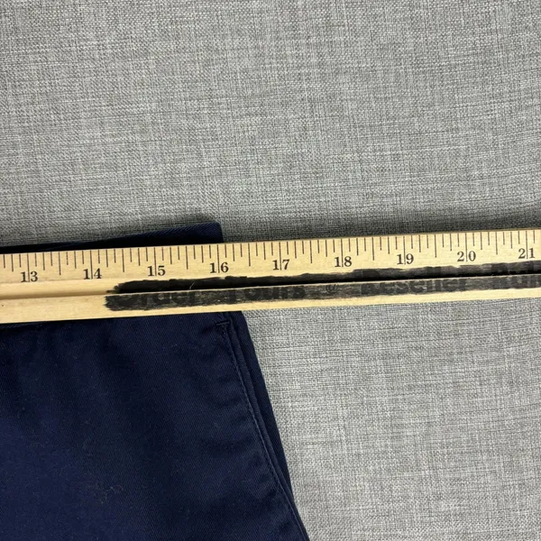 Lauren Ralph Lauren Skirt Womens 12 Blue Cotton Twill Knee Length Pockets‎ Zip - Image 9