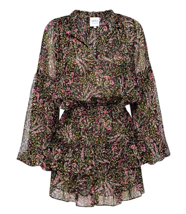 MISA LOS ANGELES Teya Mini Dress, Spring Bouquet, XS - Image 4