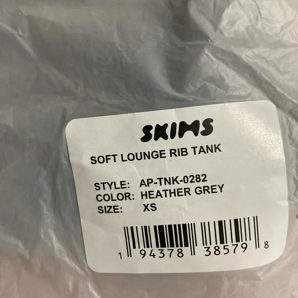 SKIMS Heather Grey Tank Top XS - Image 4