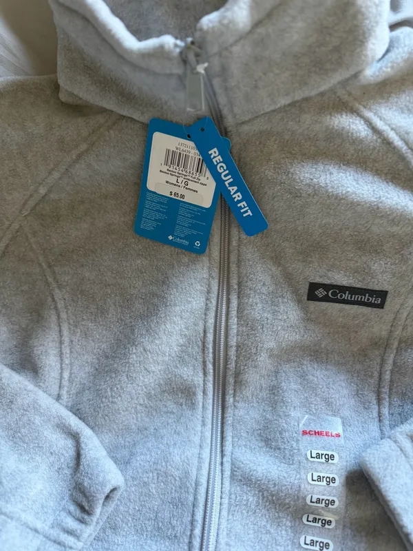 Light Grey Columbia Jacket Women’s Fleece Full-Zip - Image 4