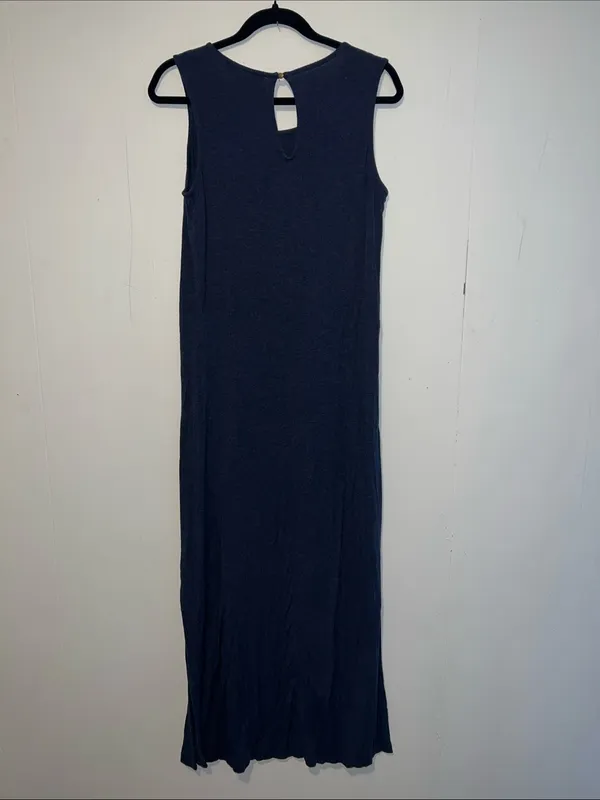 Sleek Navy Sleeveless Maxi Dress with Keyhole Back Size M 0904263 - Image 2