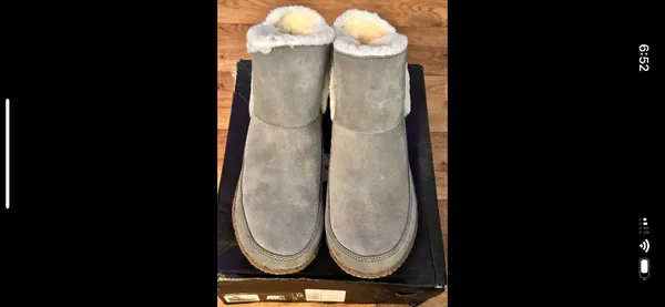 Sorel Nakiska Faux Fur Lined Bootie in Gray , women's size US 10 EU 41 NEW - Image 3
