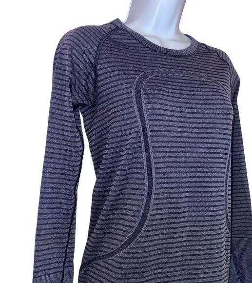 Lululemon Swiftly 6 Tech Striped‎ purple Long-Sleeves Shirts - Image 7