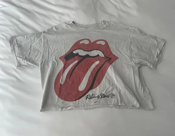Brandy Melville Rolling Stone Crop Tee - Image 2