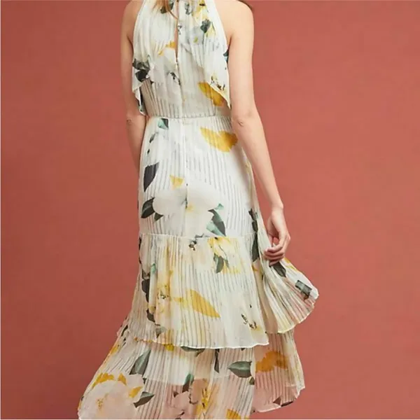 Anthropologie‎ Floral Garden Party Dress Size 0 - Image 2
