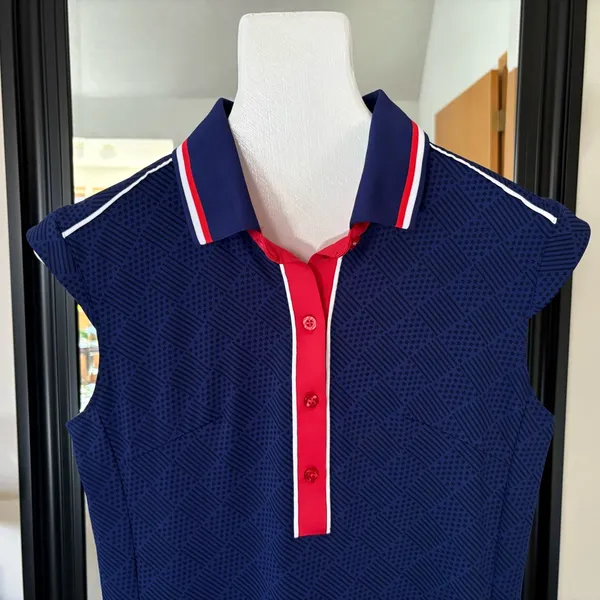SANSOLEIL Navy Blue Sleeveless Golf Tennis Dress - Image 5