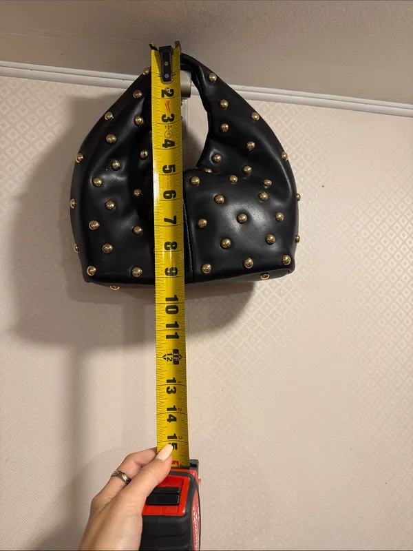 NWOT Dolce Vita Dahlia Studded Hobo HandBag Black Stella with Gold Accents - Image 5