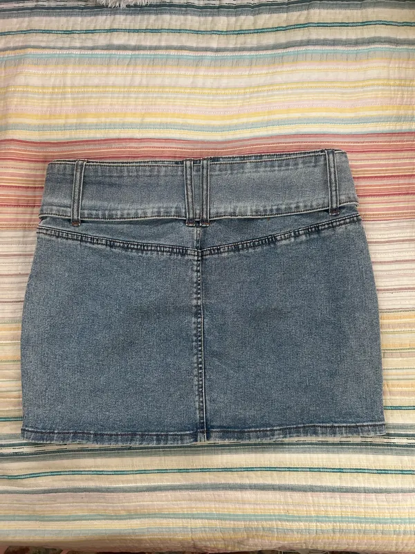Refuge Denim Skirt Mini Y2K - Image 2