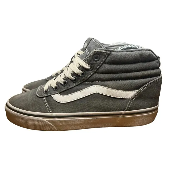 Vans Sk8-Hi Top‎ Sneaker - Frost Gray Canvas Canvas Shoes - Women's 7.5 - Image 7