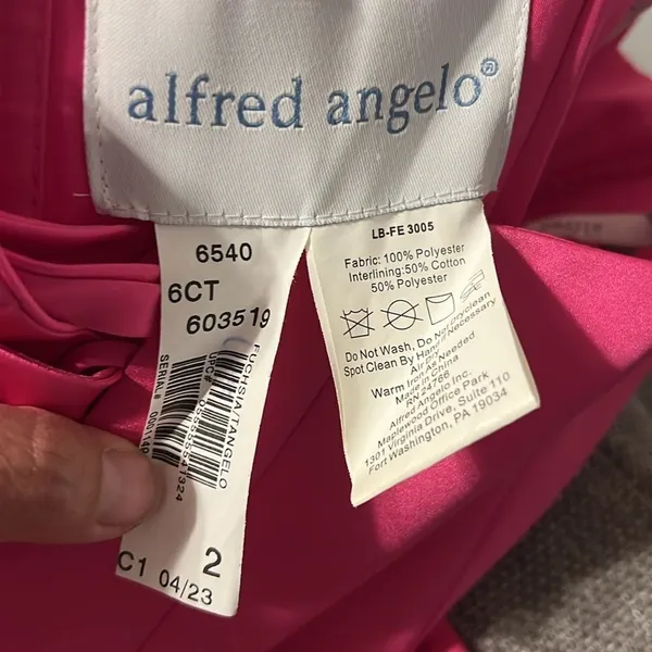 Alfred Angelo Pink and Orange strapless gown, size‎ 2 C30 - Image 8