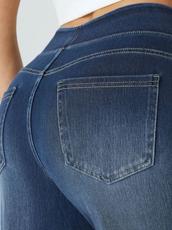HALARA Flex High Waisted Multiple Pockets Baggy Wide Leg Jeans Size M Tall - Image 11